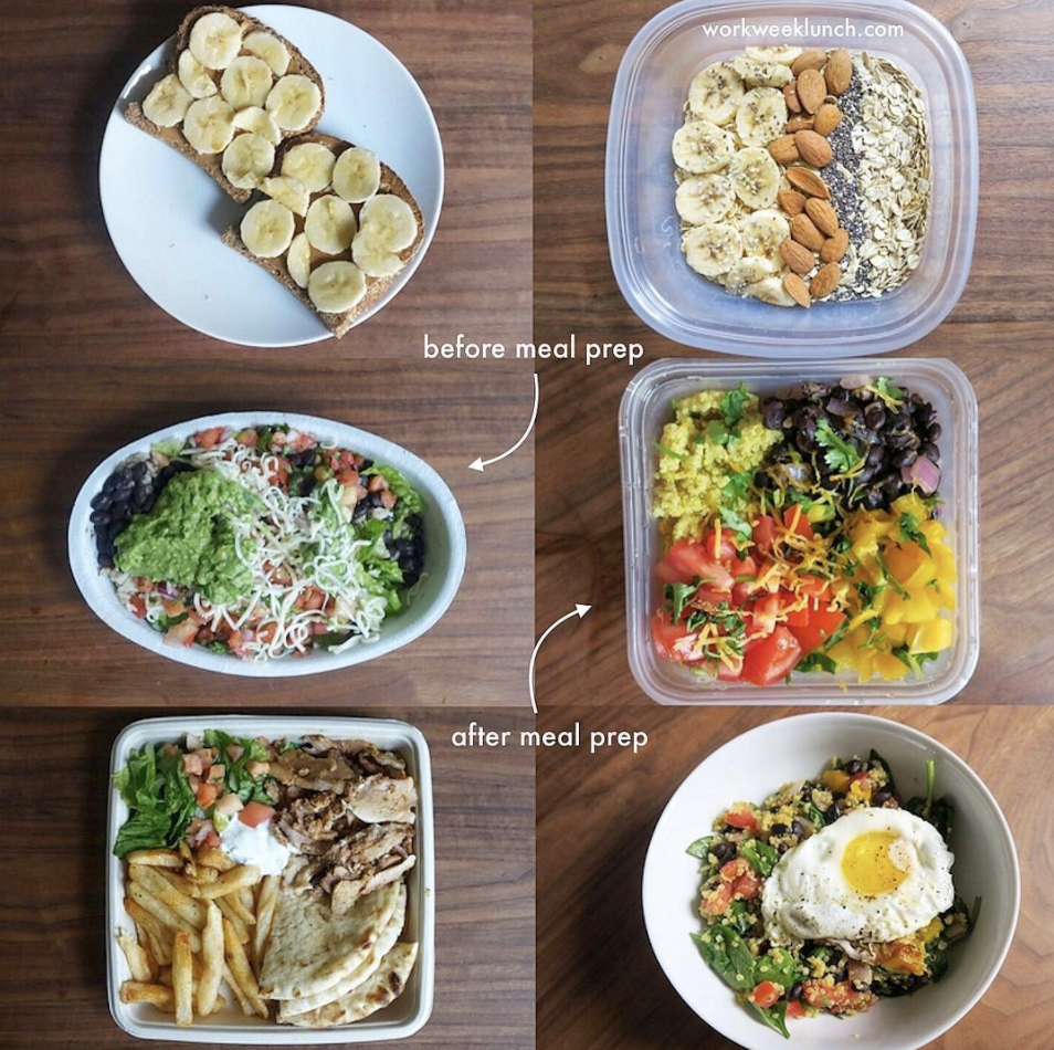 before after meal prep