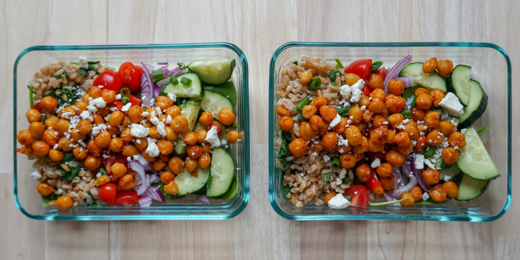 Mediterranean Farro Bowls With Chickpeas  Tahini Sauce Vegan  Workweek Lunch