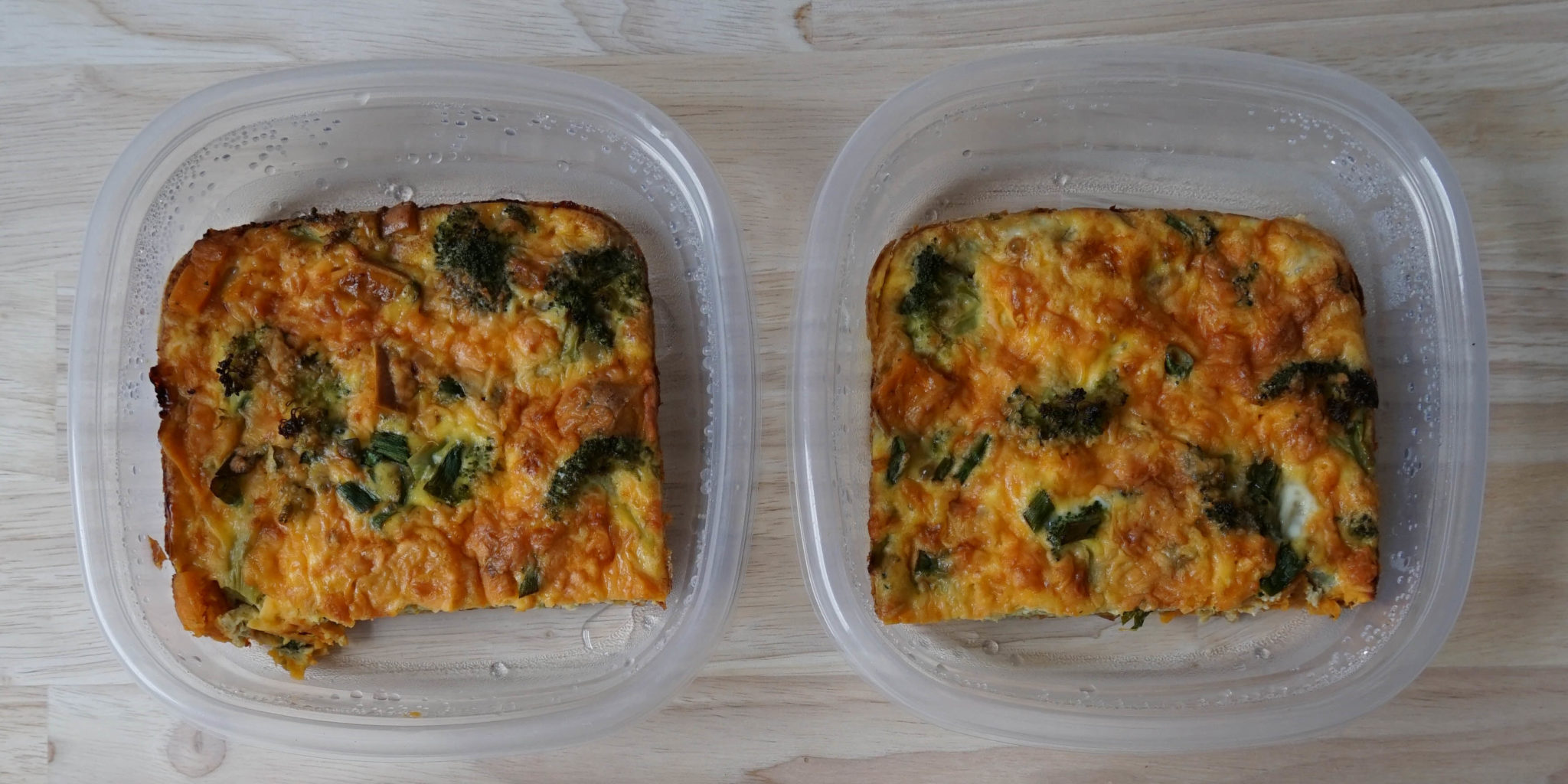 Egg Frittata With Sweet Potato, Broccoli, Onion And Cheddar