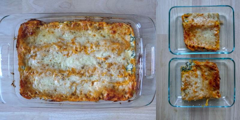 Holiday Meal Or Meal Prep: Butternut Squash & Spinach Lasagna