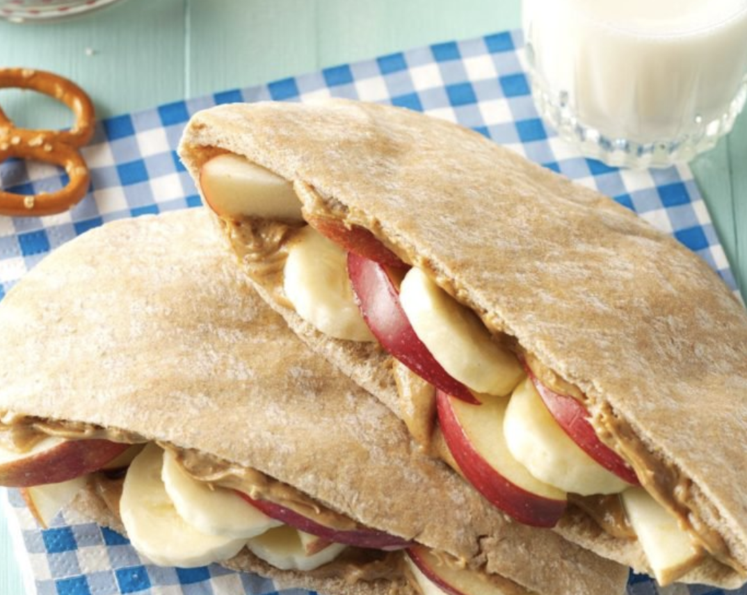 banana apple pita no micorwave or fridge meal