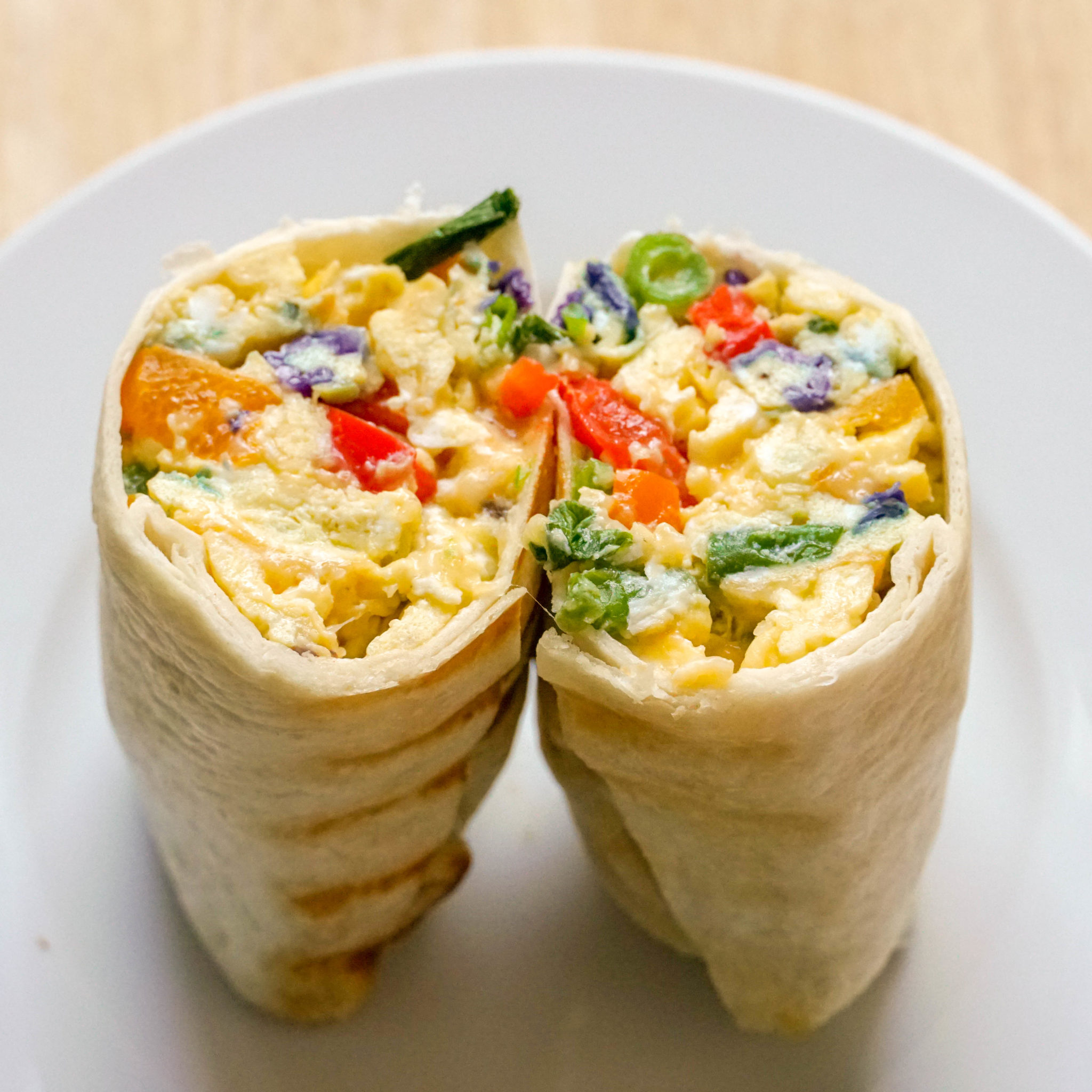 Tortilla Egg Wraps with Mushrooms and Olives - Bowl of Delicious