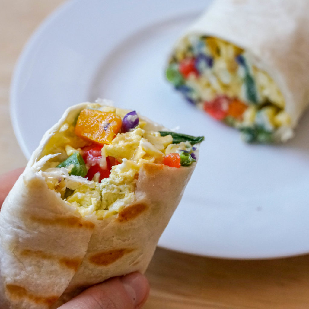 Veggie Breakfast Burritos - Peas and Crayons Blog