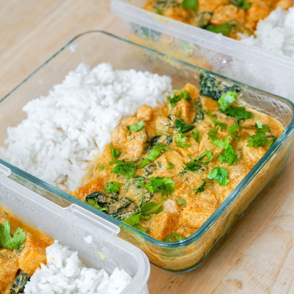 Creamy Butternut Squash Curry Over Rice (with a Meal Prep Hack ...