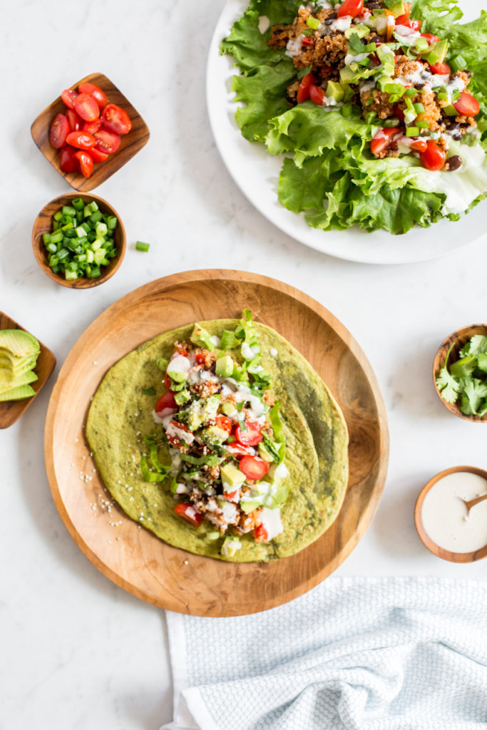 One-Pot Quinoa and Black Bean Wraps 