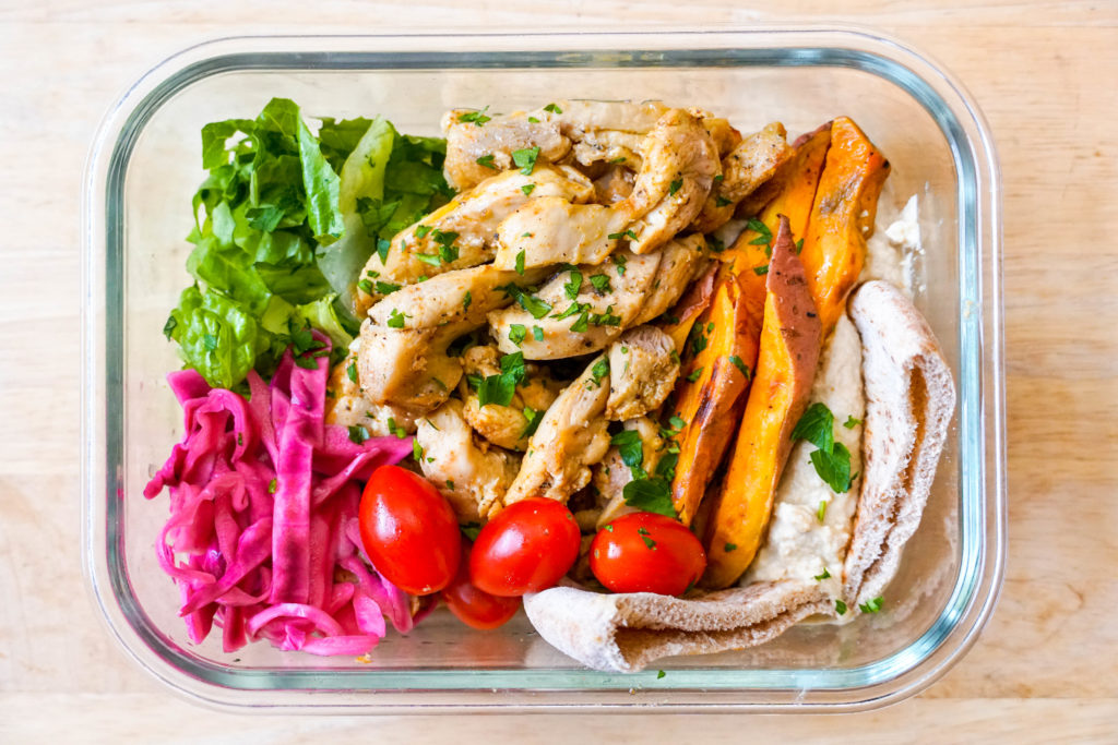 Grilled Chicken Tenders & Hummus Meal Prep Box