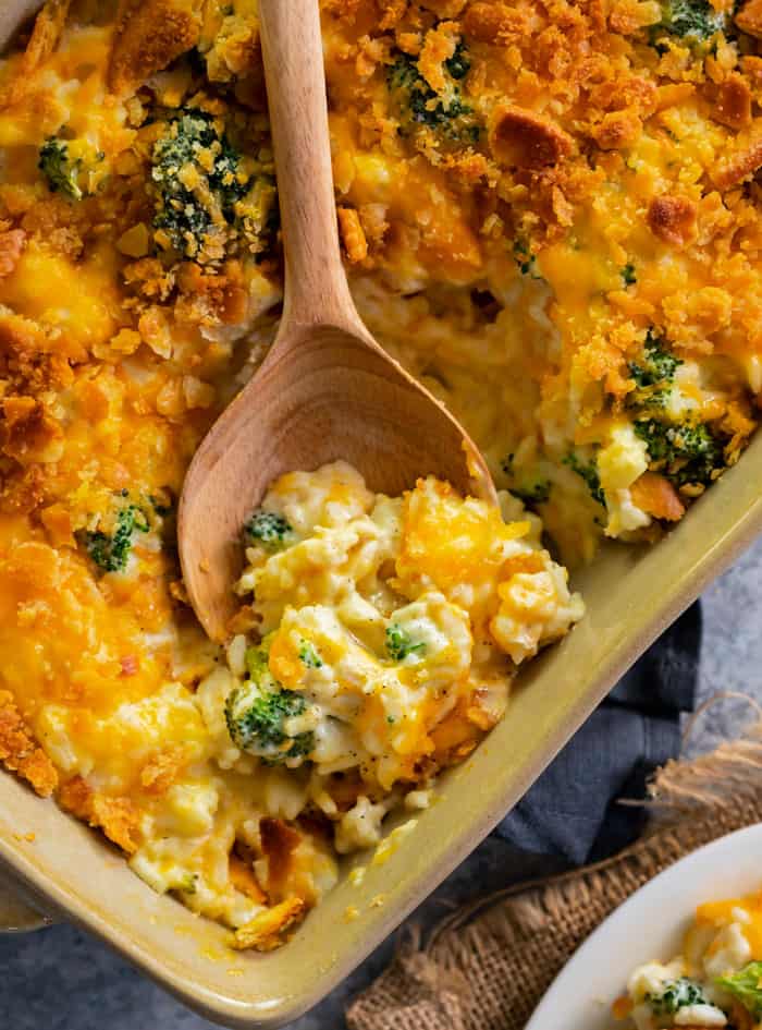 cheddar chicken broccoli rice bake