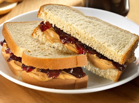 peanut butter jelly sandwich pantry lunch