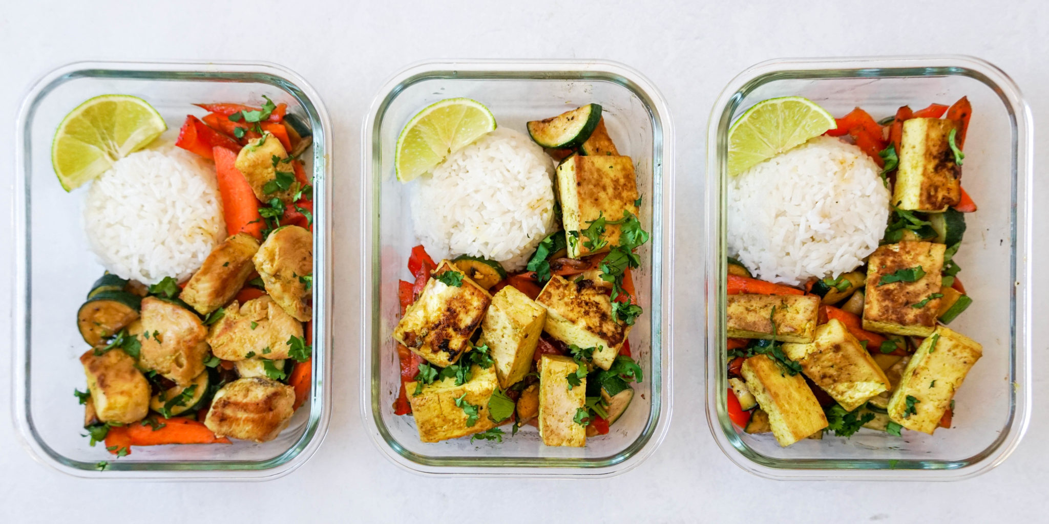 Meal Prep Satay Inspired Thai Chicken Salad Bowls - Project Meal Plan