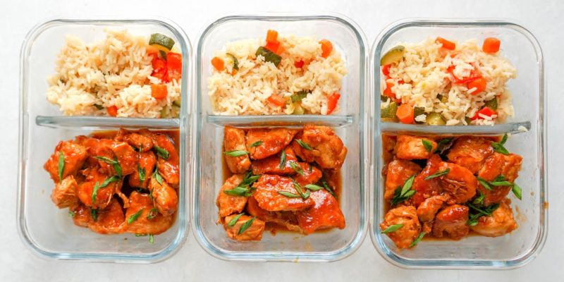 Easy Bourbon Chicken & Quick Veggie Rice - Workweek Lunch