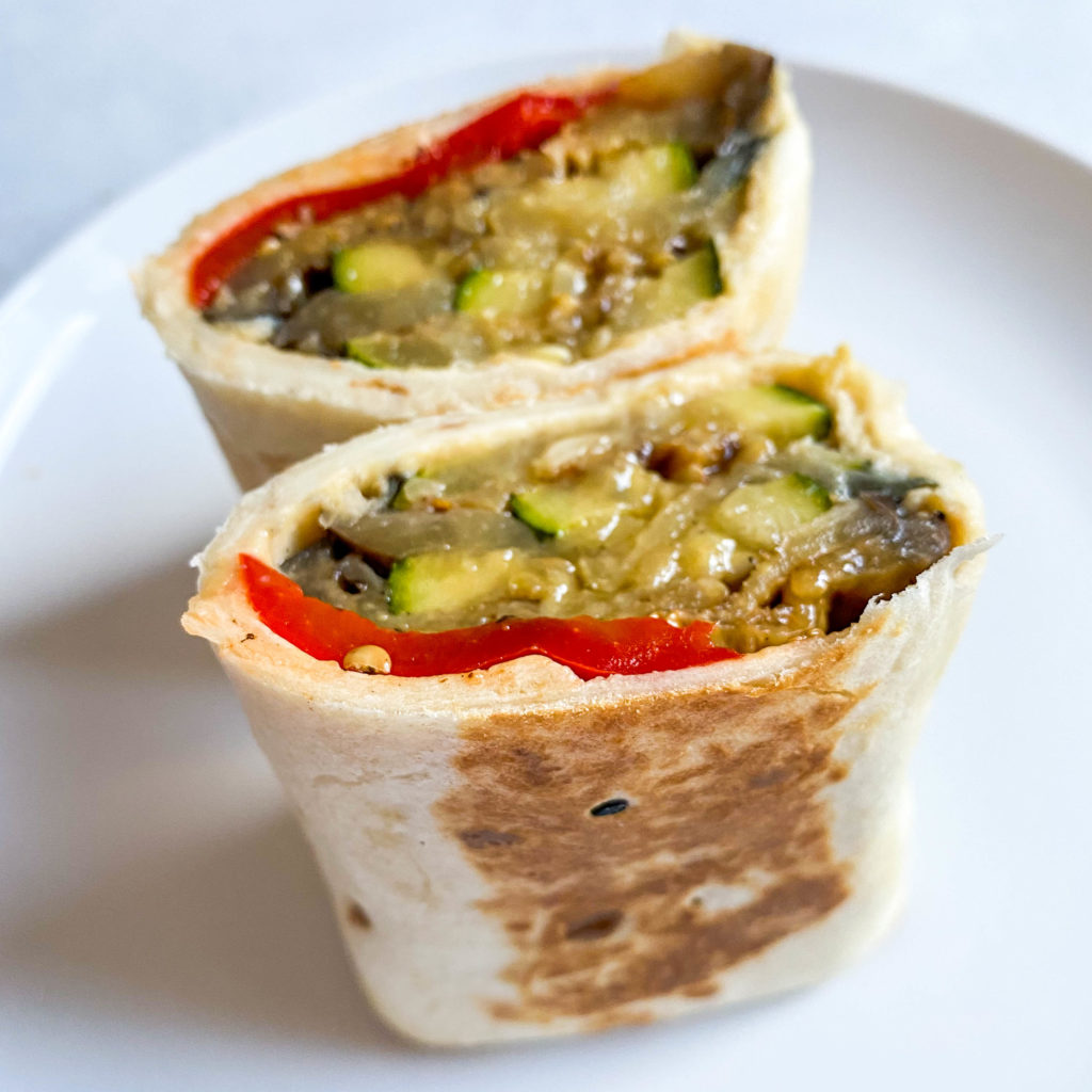 grilled veggie hummus wraps from workweek lunch- perfect for meal prep