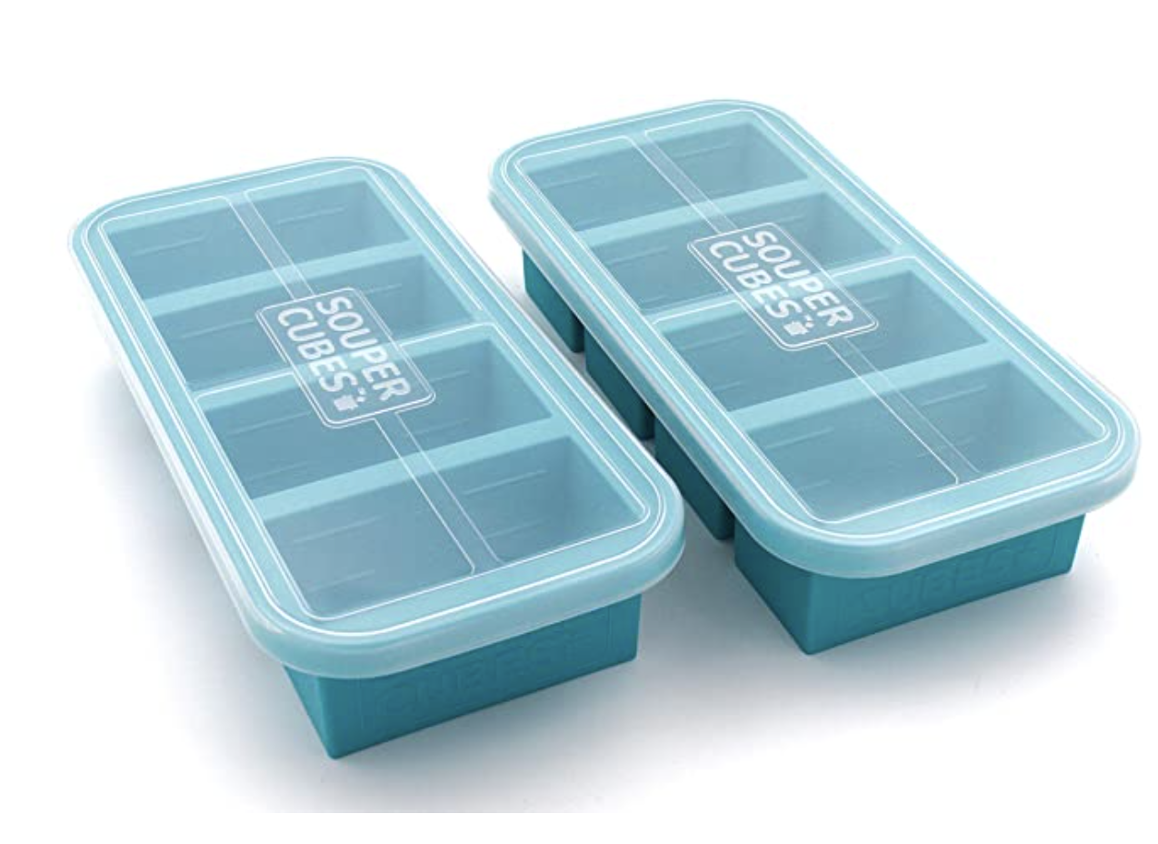 Walfos 1-Cup Silicone Freezer Molds with Lid, 4 Packs Soup Freezer Ice Cube  Tray For Food, Silicone Food Freezing Container For Storing and Freezing