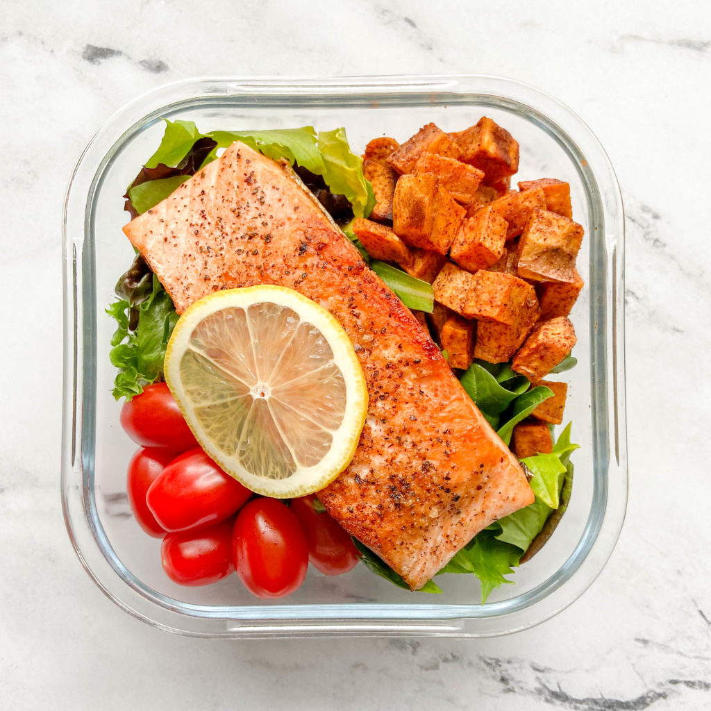 Honey Dijon Salmon Bowls for Meal Prep