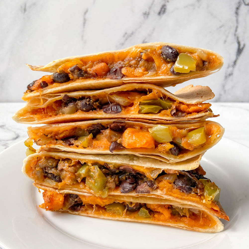 Vegetarian Quesadillas with Sweet Potato and Black Beans - Workweek Lunch