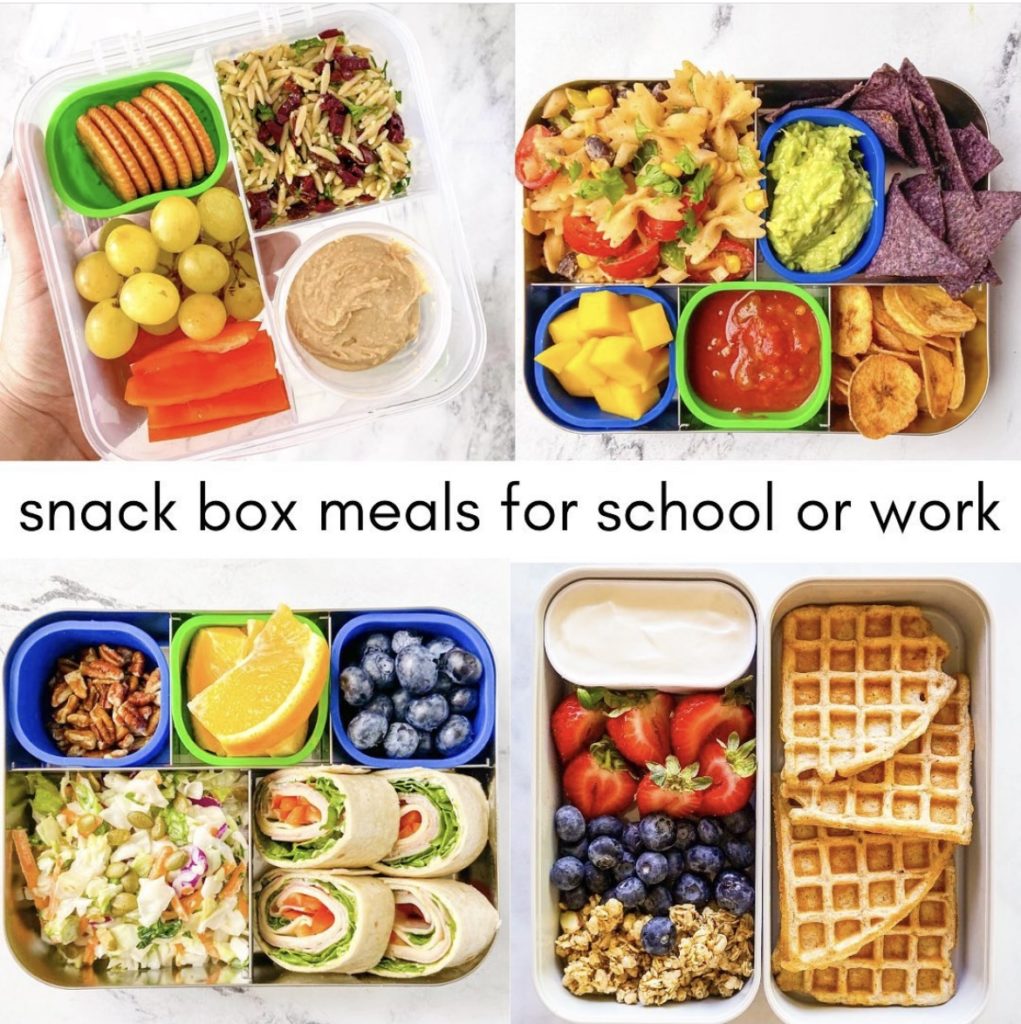 snack box meals for school or work, workweek lunch 