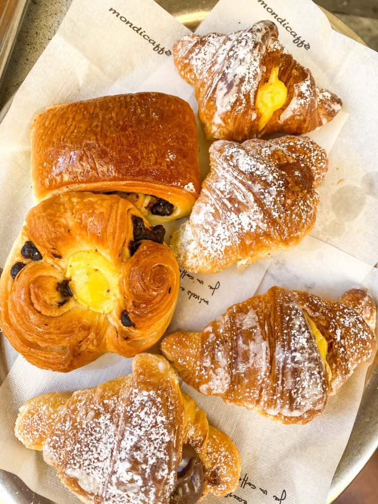 cornetti on a plate in rome