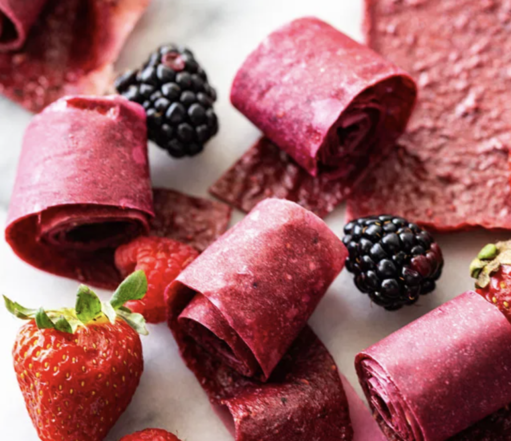 fruit leather, snack ideas for kids