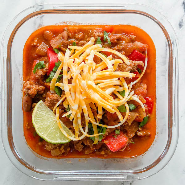 beef chili recipe for meal prep