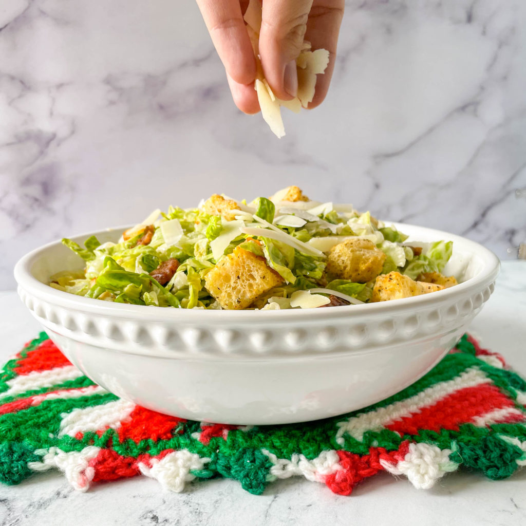 Brussel sprout caesar salad - workweek lunch holiday recipes