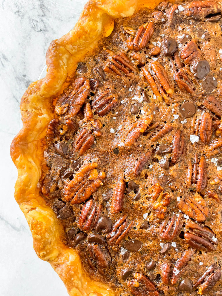 pie crust- chocolate pecan pie