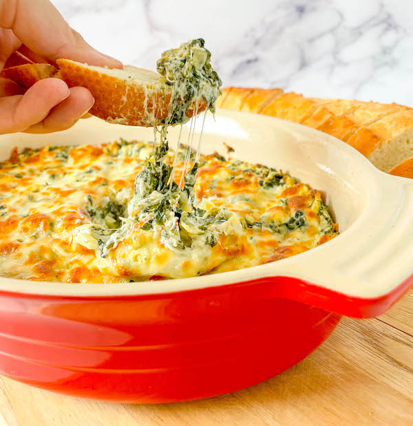 holiday party spinach and artichoke dip