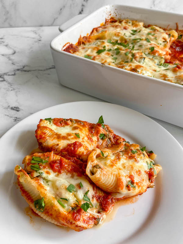 stuffed shells with spinach