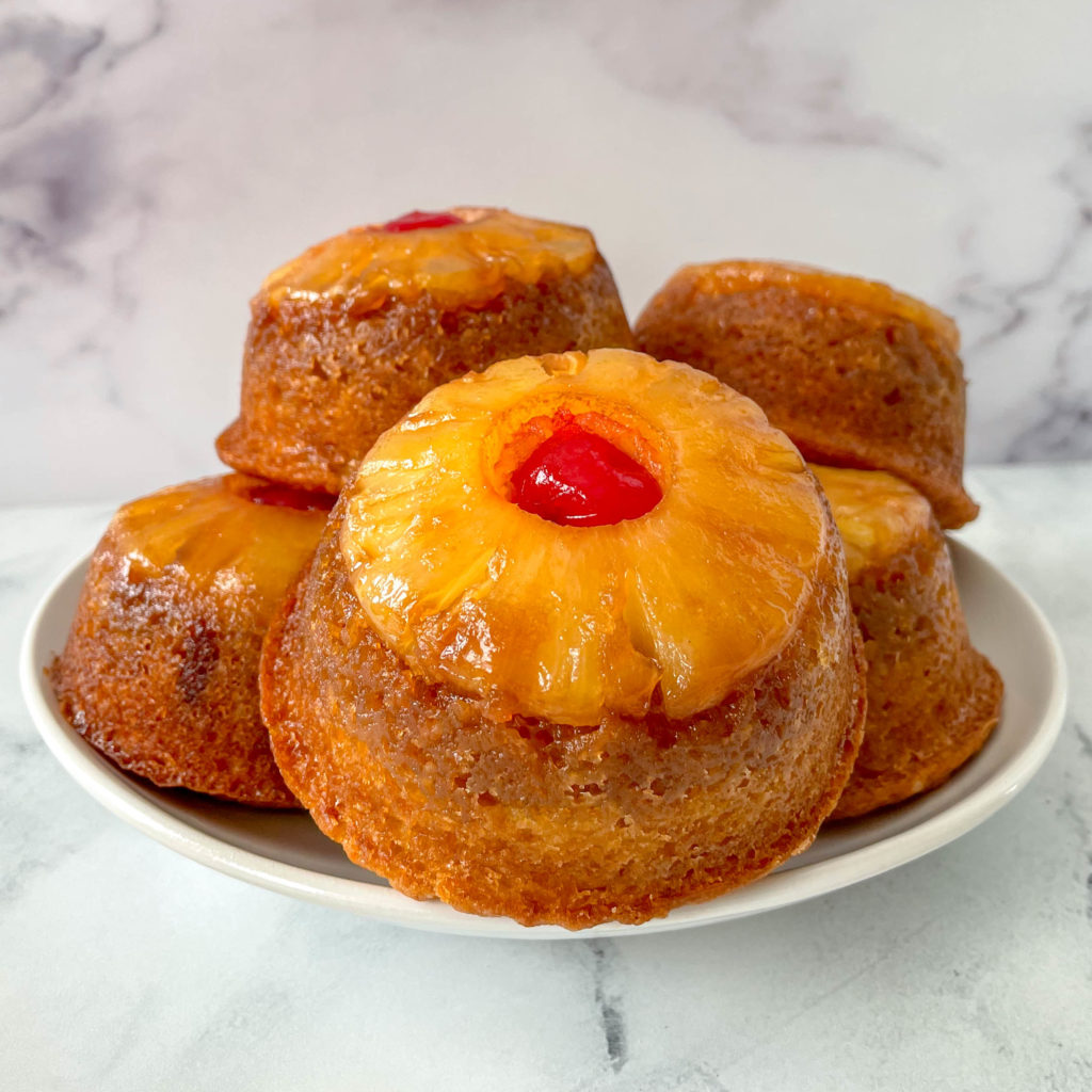 holiday recipes, mini pineapple upside down cakes