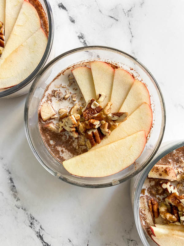 apple pie overnight oats for meal prep