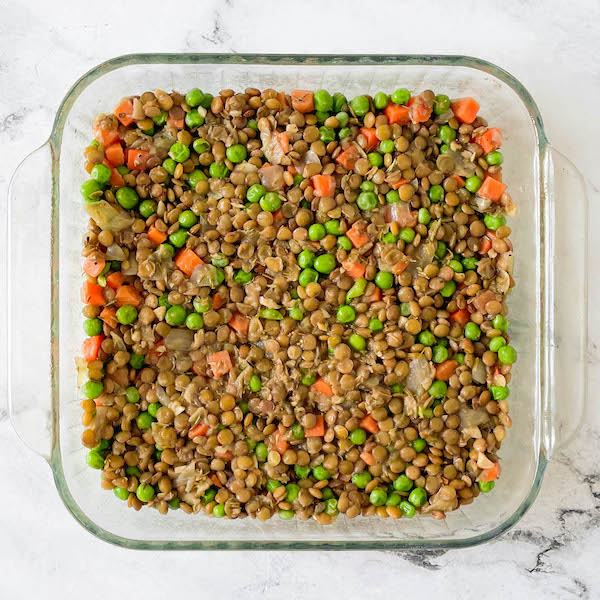 vegan shepherd's pie with lentils