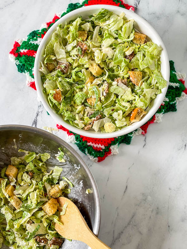 brussel sprout salad- easy holiday recipes