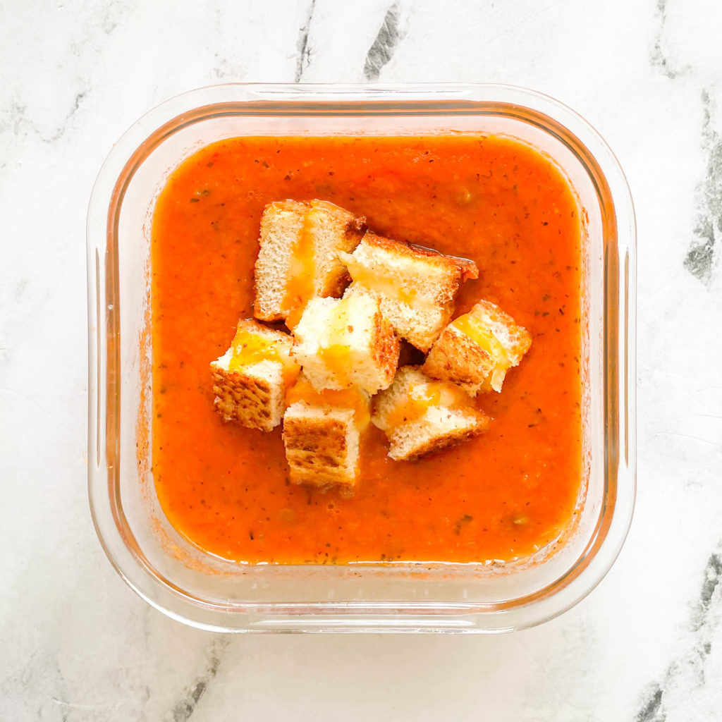 Chunky Fresh Tomato Oregano Soup. A healthy delicious lunch!