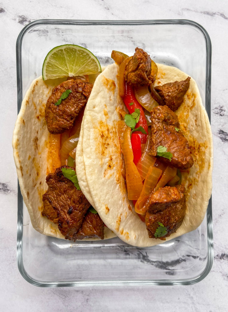 steak fajitas for meal prep