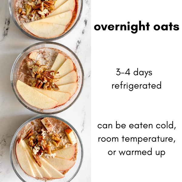overnight oats meal prep