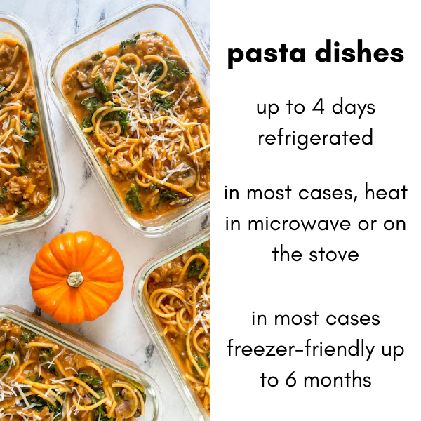 how long meals last- pasta