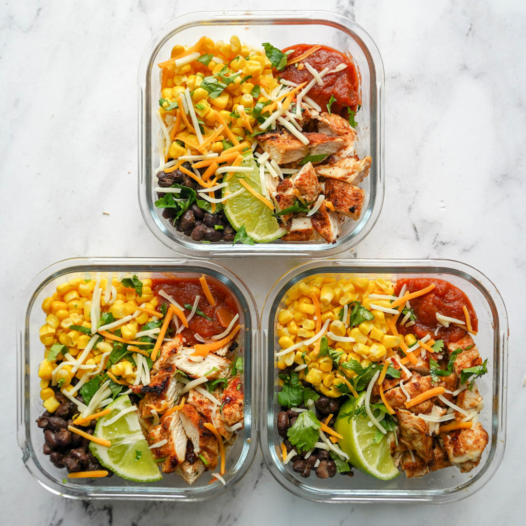 Meal-Prep Chicken Burrito Bowls