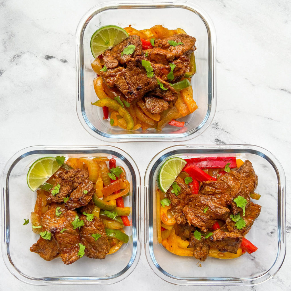 meal prep ideas- steak fajitas