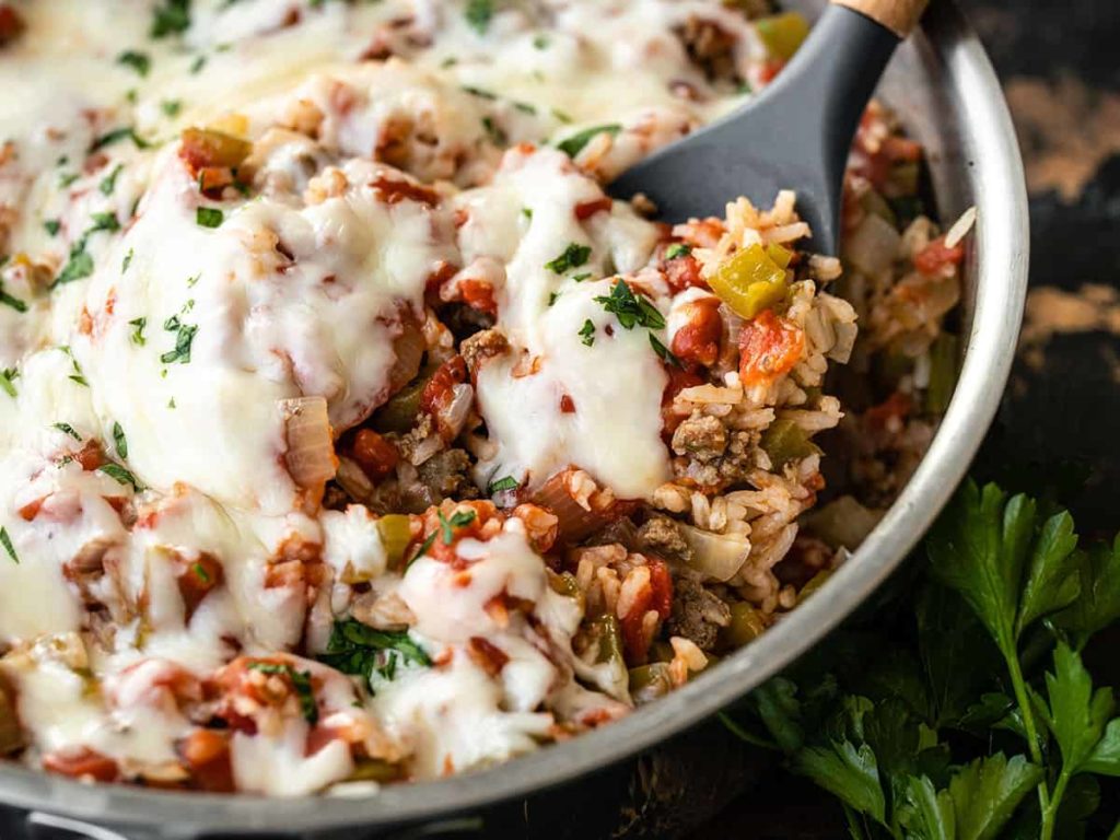 unstuffed bell peppers with ground beef