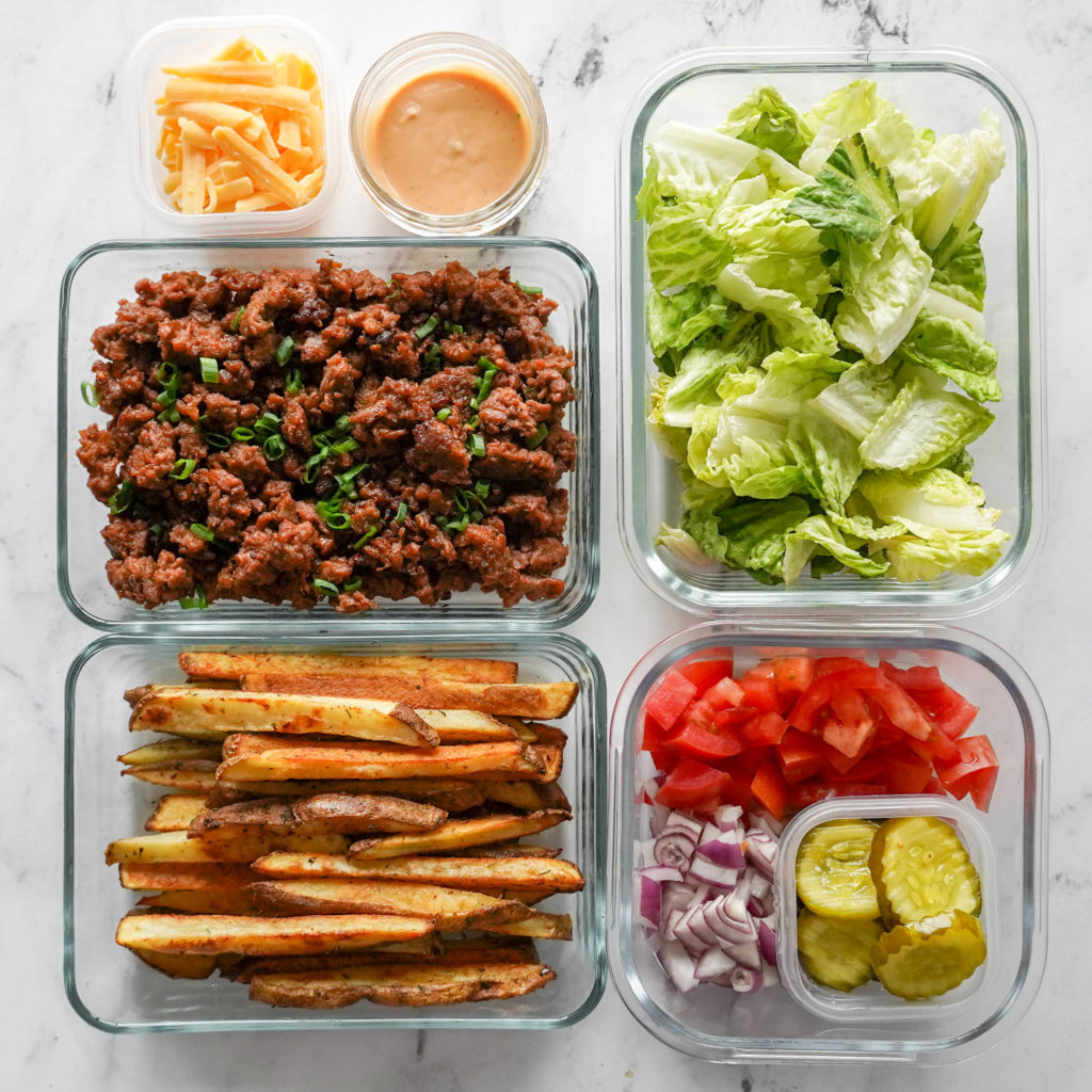 Meal Prep Cheeseburger Bowls