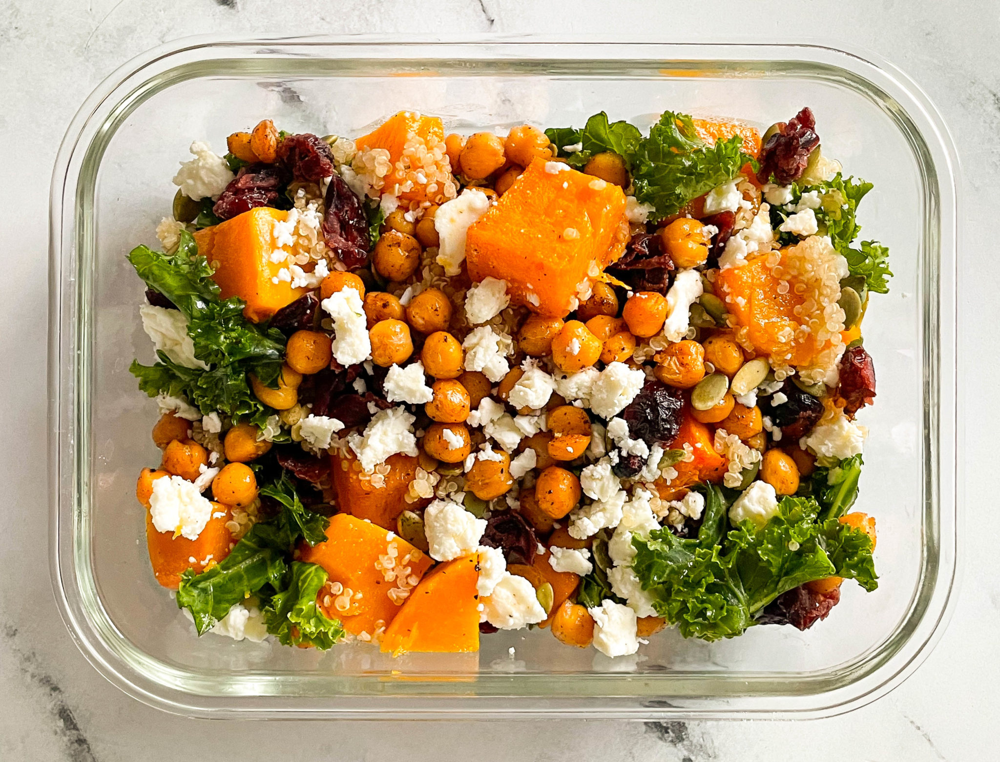 Quinoa, Kale, And Butternut Squash Salad Workweek Lunch