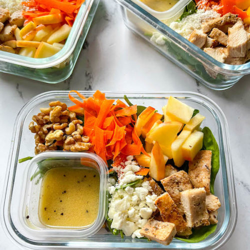 Spinach Apple Salad With Chicken - Workweek Lunch