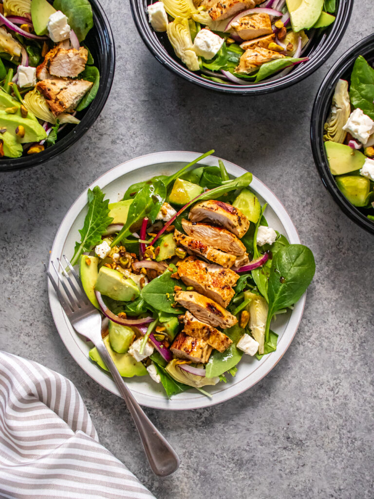 Mediterranean Chicken Salad, plated