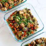 Caribbean Stir Fry With Roasted Garlic Adobo Rice & Beans