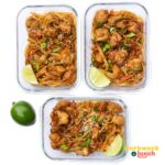 No-Reheat Thai Chicken, Zucchini and Carrot Bowls meal prep